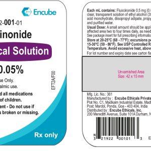 FLUOCINONIDE 0.05% TOP SOL 60ML